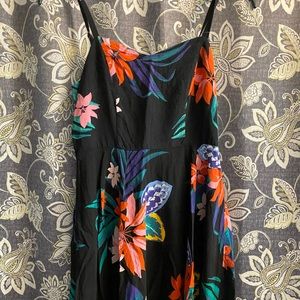 Black cami flower dress
